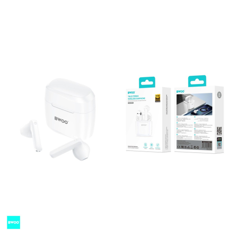 Casti true wireless BWOO BW94, Bluetooth, albe [4]
