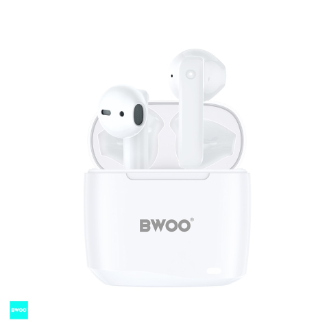 Accesorii IT - Casti true wireless BWOO BW94, Bluetooth, albe