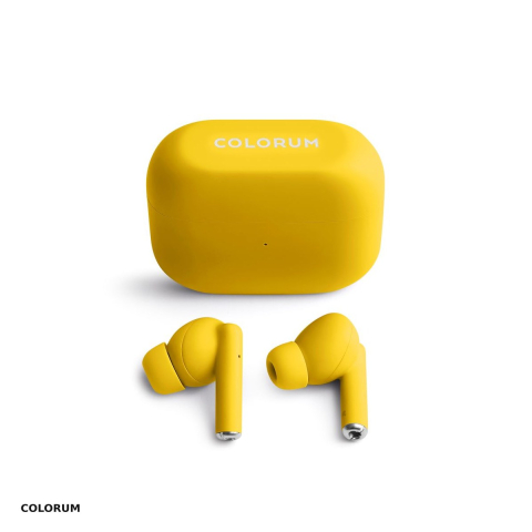Accesorii IT - Casti true wireless Colorum CTWS-05, Bluetooth, cu microfon, galbene
