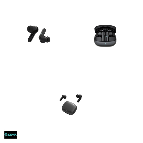 Casti true wireless Devia TWS Pro 1, Bluetooth, cu ANC, cu microfon, pentru sport, negre [3]