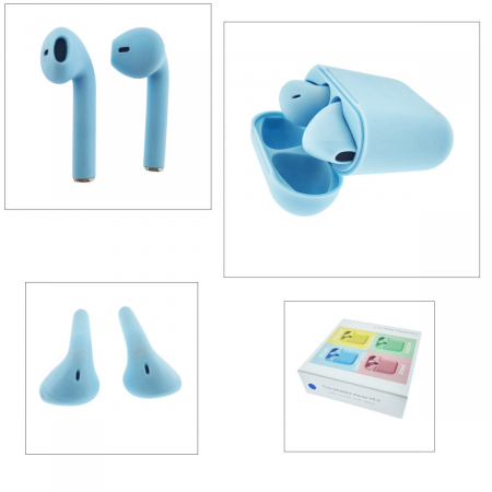 Casti wireless Bluetooth v.5.0, inPods 12 Simple, Touch Control, carcasa de incarcare, albastre [4]