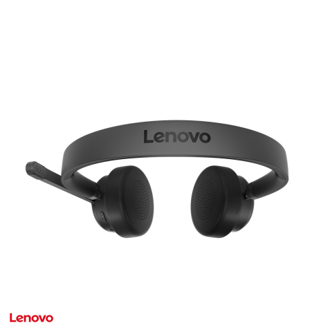 Casti wireless Lenovo Wireless VoIP Headset Teams, Bluetooth 5.3 cu receptor USB-A, pana la 31 h convorbire, 3 microfoane cu ENC, buton Teams, negru, 4XD1M80020 [5]