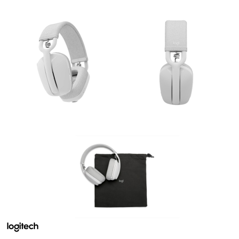Casti wireless over-ear Logitech Zone Vibe 100, Bluetooth 5.2 multipoint, pana la 20 h ascultare, microfon flip-to-mute, 185 g, alb crem, 981-001219 [4]