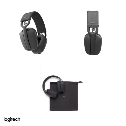 Casti wireless over-ear Logitech Zone Vibe 100, Bluetooth 5.2 multipoint, pana la 20 h ascultare, microfon flip-to-mute, 185 g, grafit, 981-001213 [4]