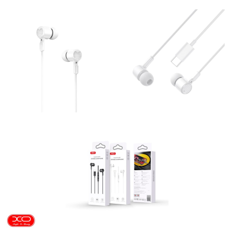 Casti XO cu fir EP81 USB-C, cablu 1.2m, Alb [3]