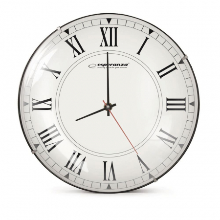 Ceasuri decorative - Ceas perete retro fara rama, cifre romane, rotund, 30 cm, Esperanza Roma