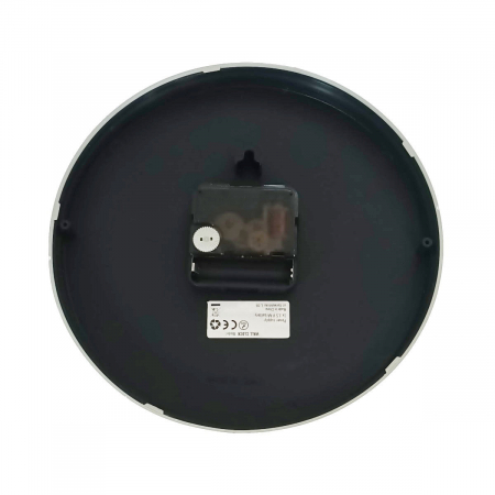 Ceas de perete silentios, cu design simplu, diametru 20 cm, afisaj analogic, cadran alb, fond alb [2]