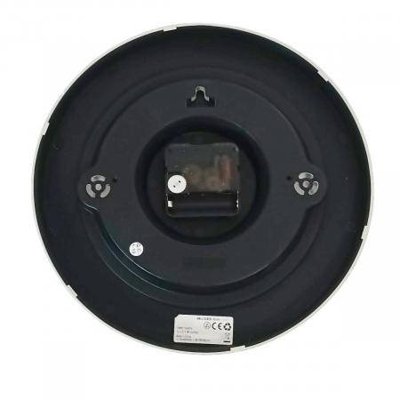 Ceas de perete silentios, cu design simplu, diametru 25 cm, afisaj analogic, cadran alb, fond alb [3]