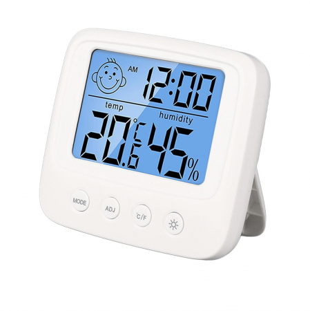 Ceas multifunctional cu termometru si higrometru, CX-0828S, afisaj digital cu iluminare, alarma, 86 x 78 x 23 mm, indicator de confort [1]