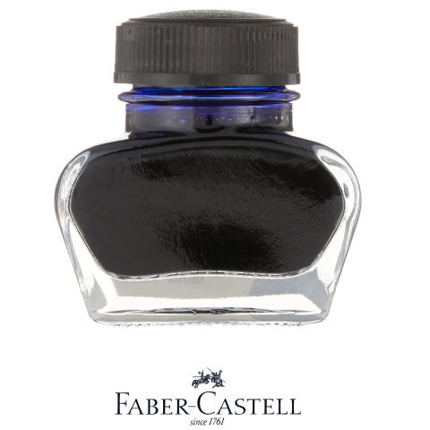 Cerneala Albastra Royal pentru Stilou, Care Poate fi Stearsa si Spalata, 30 ml, Faber-Castell, pentru Scoala si Birou [2]