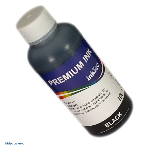 Cerneala refill imprimante inkjet - Cerneala InkTec pentru cartuse Canon CLI-251BK, CLI-251XLBK, CLI-451BK, CLI-451XLBK, 100 ml, negru