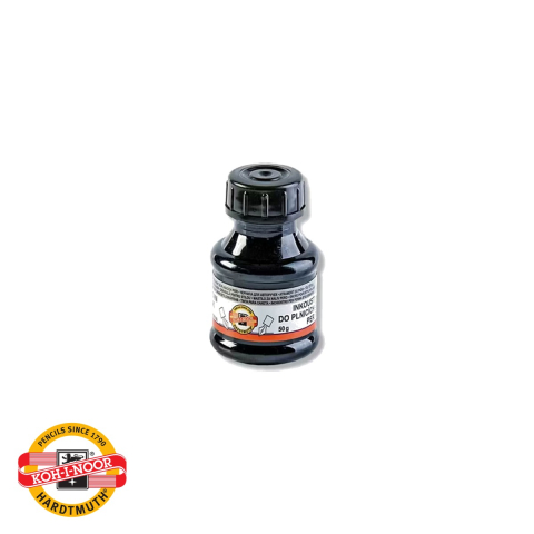 Birotica papetarie - Cerneala neagra pentru stilou Koh-I-Noor, 50 ml, recipient plastic rezistent