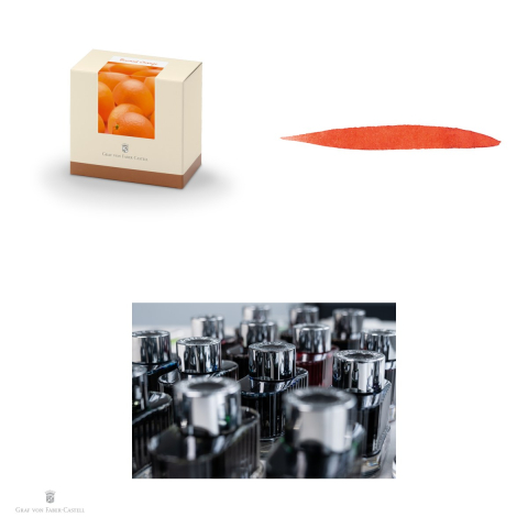 Cerneala pentru stilou Burned Orange, Graf von Faber Castell, calimara 75 ml, rezistenta la lumina [3]