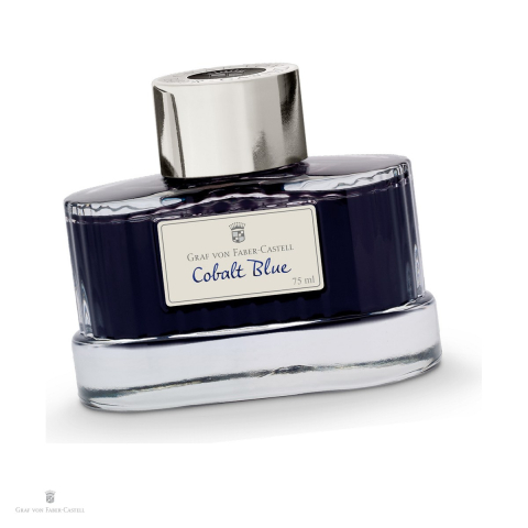 Consumabile instrumente de scris - Cerneala pentru stilou Cobalt Blue, Graf von Faber Castell, calimara 75 ml, rezistenta la lumina