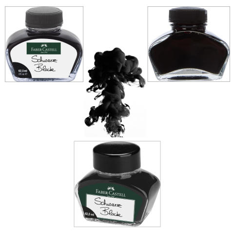 Cerneala pentru stilou cu penita, Negru intens, 62.5 ml, permanenta, Faber-Castell, pentru scris profesional si arta [3]