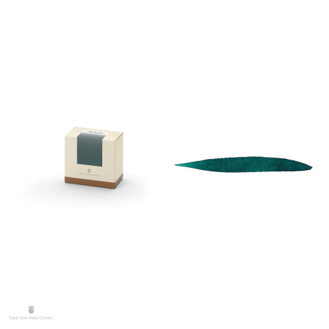 Cerneala pentru stilou Deep Sea Green, Graf von Faber Castell, calimara 75 ml, rezistenta la lumina [3]