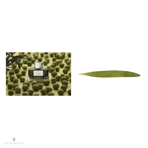 Cerneala pentru stilou Olive Green, Graf von Faber Castell, calimara 75 ml, rezistenta la lumina [3]