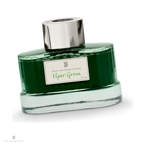 Cerneala si Consumabile pentru Stilouri - Cerneala pentru stilou Viper Green, Graf von Faber Castell, calimara 75 ml, rezistenta la lumina