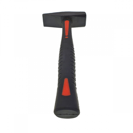 Ciocan 1500g, cu maner 335x33x28mm, din fibra, izolat, anti-alunecare, negru cu rosu [4]