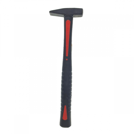 Ciocan 200g, cu maner 286x30x23mm, din fibra, izolat, anti-alunecare, negru cu rosu [3]