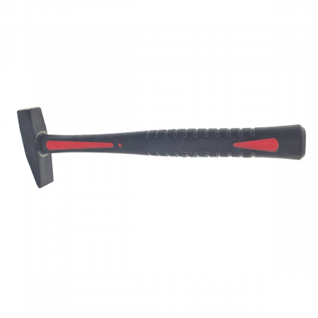 Ciocan 400g, cu maner 283x31x23mm, din fibra, izolat, anti-alunecare, negru cu rosu [4]