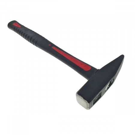 Ciocan 400g, cu maner 283x31x23mm, din fibra, izolat, anti-alunecare, negru cu rosu [2]