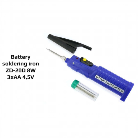 Ciocan de lipit ZD20D-BL, cu alimentare baterii 3xAA,4.5V, putere 8W, albastru [2]