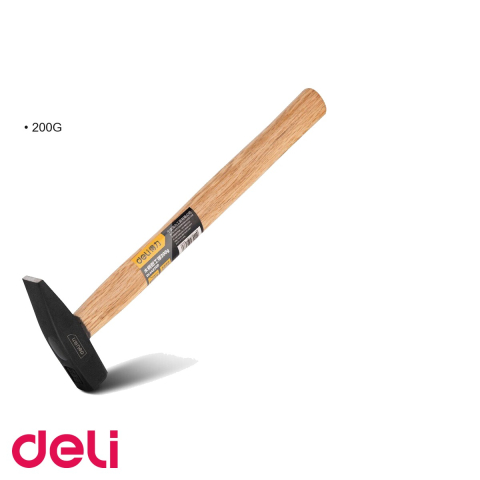 Ciocan metal simplu Deli 200g, cap otel carbon inalt, pentru lucrari de constructii si bricolaj [2]