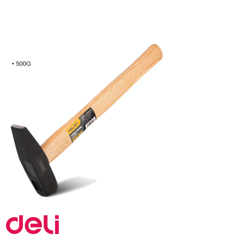 Ciocan simplu Deli 500g, cap din otel cu carbon inalt, pentru lucrari de constructii si bricolaj [2]