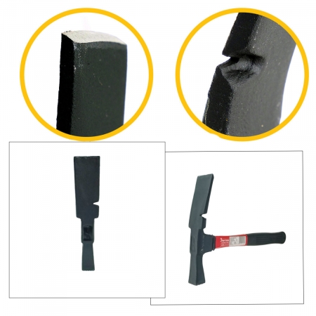 Ciocan zidar, 600g, coada din fibra de sticla, lungime maner 270 mm, Top Tools 02A913, rosu cu negru [3]