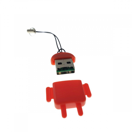 Cititoare Carduri - Cititor carduri microSD,Android CRA01B, USB 2.0,  rosu
