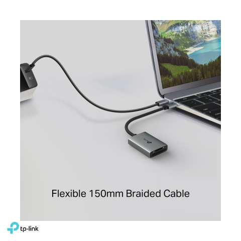 Cititor de carduri SD si microSD TP-Link UA430C, USB 3.0 Type-C, UHS-I pana la 200 MB/s, carcasa din aluminiu, cablu impletit, gri, UA430C [5]