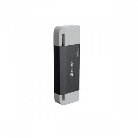 Cititor USB 2.0 de carduri de memorie microSD si SD cu conectare USB-C si USB, citeste date pana la 2TB, cu capace din silicon [1]