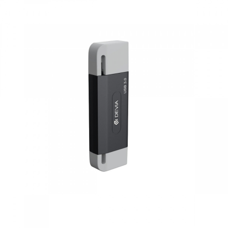 Cititor USB 3.0 de carduri de memorie microSD si SD cu conectare USB-C si USB, citeste date pana la 2TB, cu capace din silicon [1]