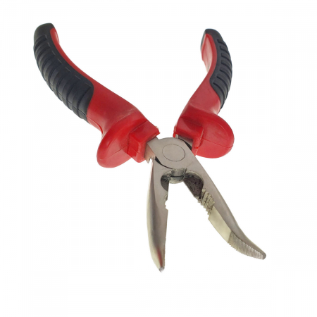 Cleste cu varf ascutit indoit, manere izolate, cu prindere antialunecare, lungime 160mm [3]