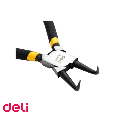 Cleste cu varf subtire curbat Deli DL0343, 7 inch, otel 40Cr, pentru lucrari de precizie [3]