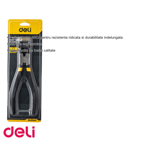 Cleste cu varf subtire curbat Deli DL0344, otel 40Cr, 7 inch, pentru lucrari de precizie [2]