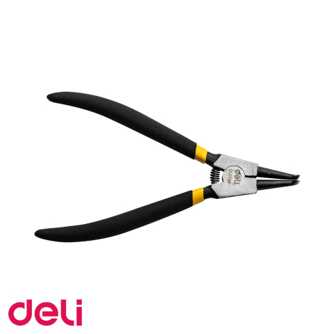 Cleste cu varf subtire curbat Deli DL0344, otel 40Cr, 7 inch, pentru lucrari de precizie [3]