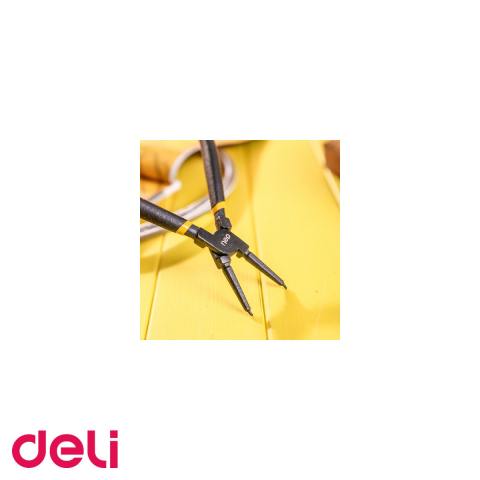 Cleste cu varf subtire pentru electrica Deli DL20021, otel Cr-V forjat, 7 inch, finisaj negru antirugina [3]