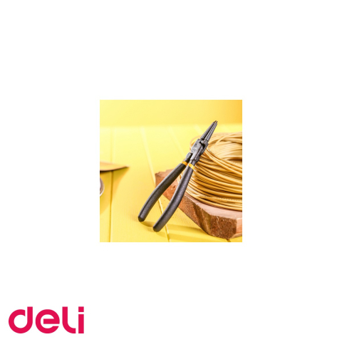 Cleste cu varf subtire pentru electrica Deli DL20021, otel Cr-V forjat, 7 inch, finisaj negru antirugina [4]
