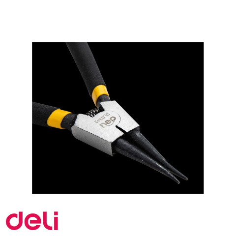 Cleste cu varf subtire pentru precizie Deli DL0342, 7 inch, finisaj negru, pentru lucrari fine si tehnice [3]