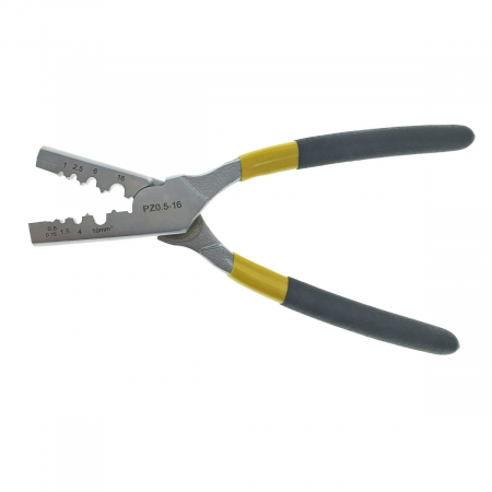 Bricolaj - Cleste de sertizare, lungime 220mm, pentru conectori electrici PZ 0.5 - 16mm2 , cu maner izolat