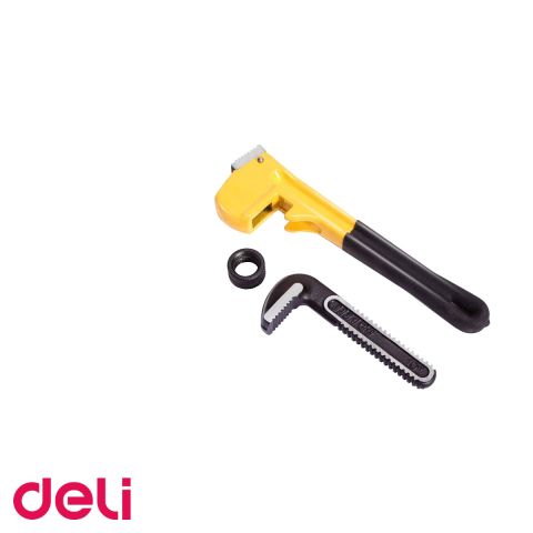 Cleste pentru tevi cu blocare Deli, 18 inch, aliaj otel Cr-Mo, pentru constructii si instalatii sanitare [4]