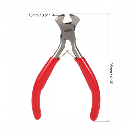 Cleste taietor frontal de precizie, cu lame arc, Xtreme 00549, 125mm, rosu [3]