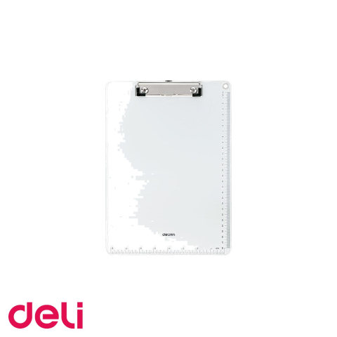 Clipboarduri si suporturi de scriere - Clipboard Deli 64504 format A4 cu clema metalica si rigla laterala, suport ferm pentru scris si organizare documente