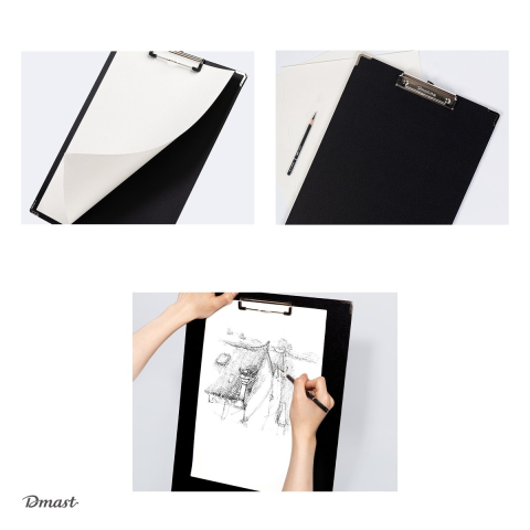 Clipboard Dmast by Pebeo Rigid Sketching, pentru schite de culoare neagra, simplu, negru, 36x39 cm [3]
