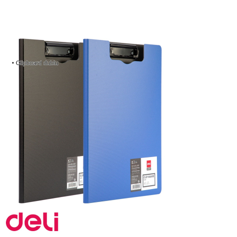 Clipboard dublu Deli, model 5440, cu spuma protectoare, negru/alb asortate, pentru birou si teren [2]