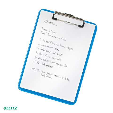 Clipboard Leitz WOW, simplu, PS, A4, capacitate 100 coli, albastru [4]