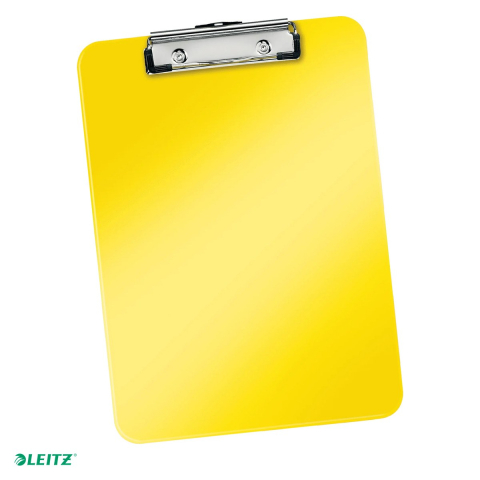 Clipboarduri si suporturi de scriere - Clipboard Leitz WOW, simplu, PS, A4, capacitate 100 coli, galben