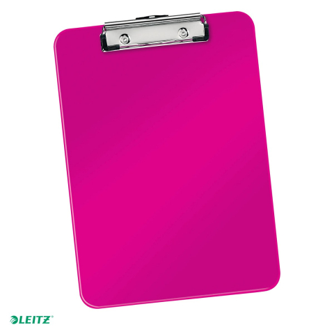 Clipboarduri si suporturi de scriere - Clipboard Leitz WOW, simplu, PS, A4, capacitate 100 coli, roz